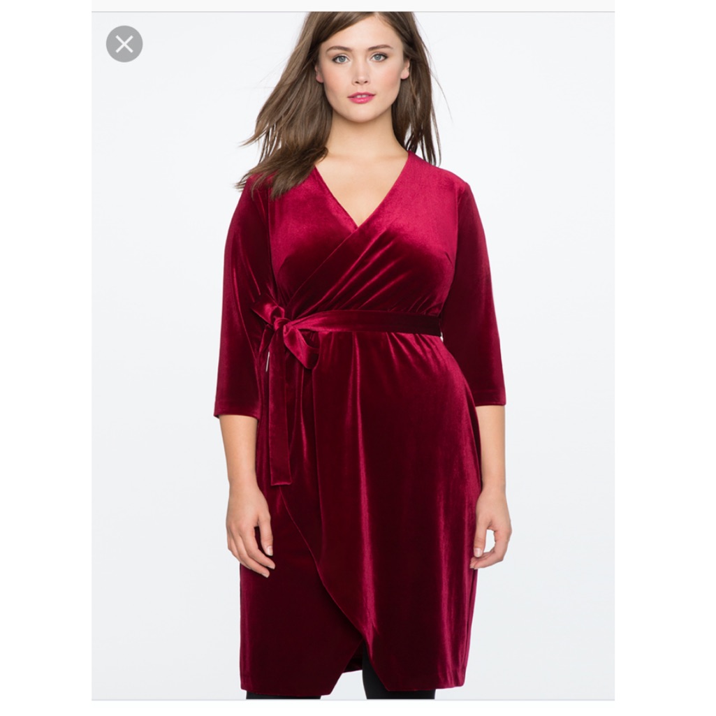 Eloquii Velvet Wrap Dress